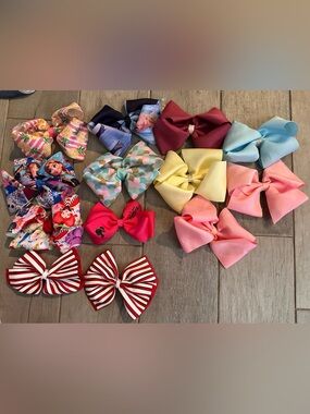 Kids Colorful Hair Bow Set - Assorted Pastel and Bright Bows